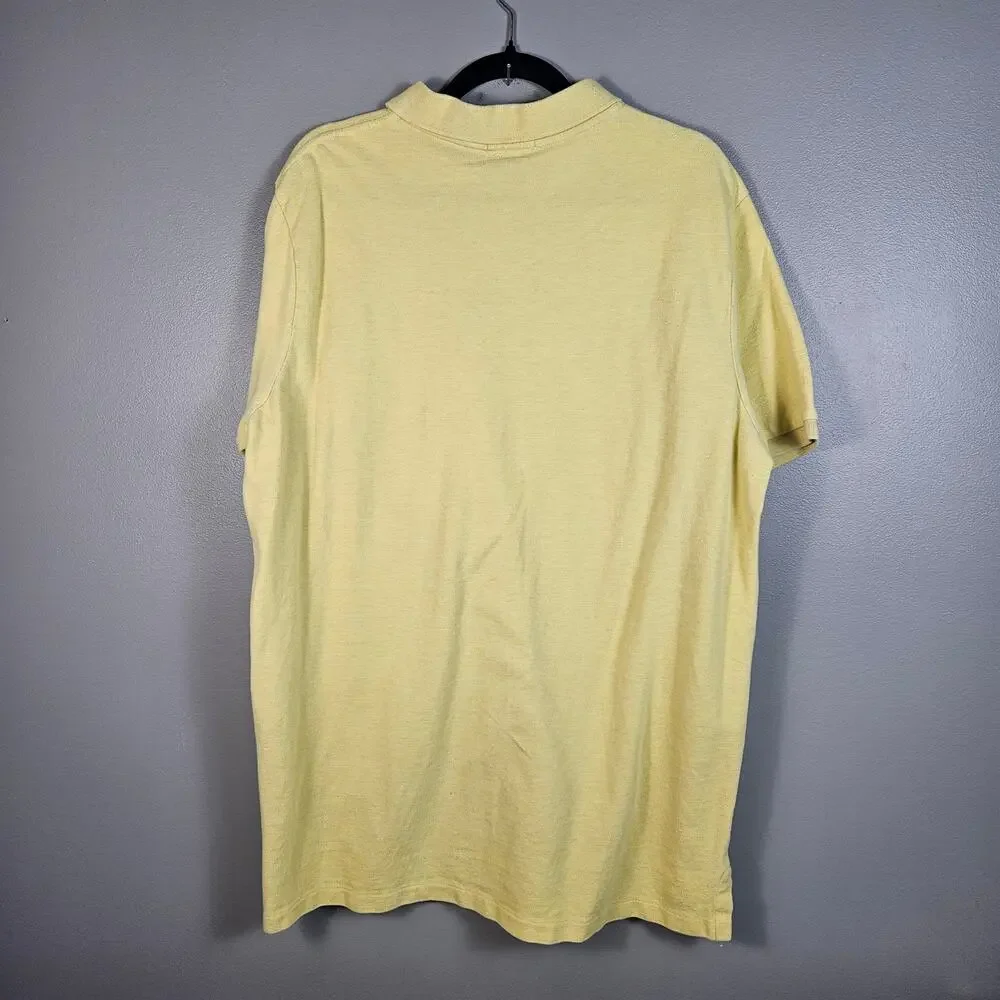 Polo Ralph‎ Lauren Mens XL Classic Fit Short Sleeve Blue Pony Yellow Pastel